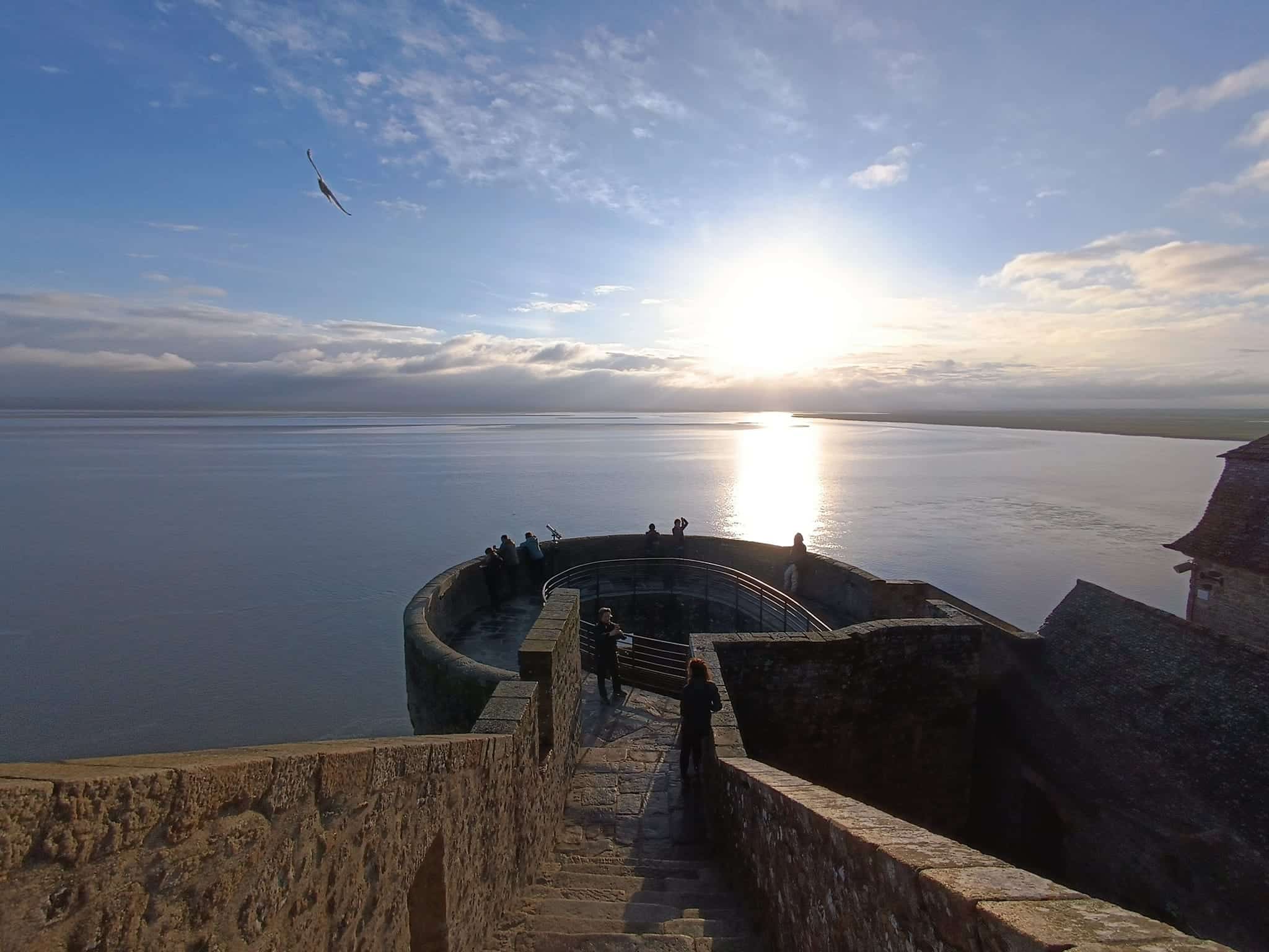 Photo des remparts sur le Mont-Saint-Michel