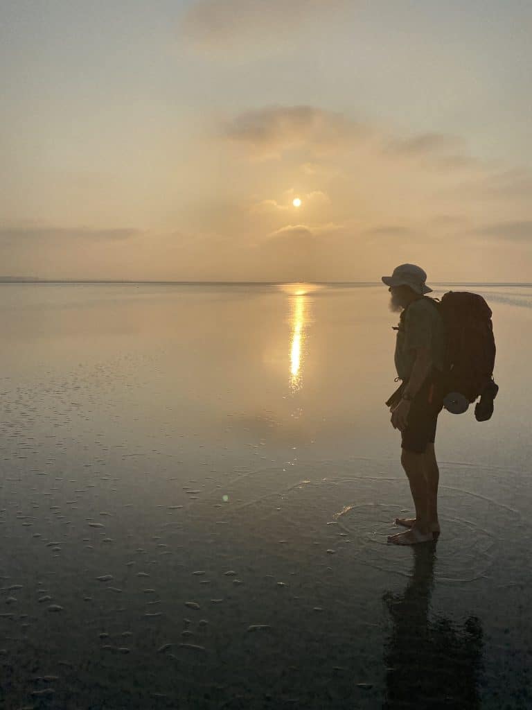 Belle photo d'un pèlerin dans la baie